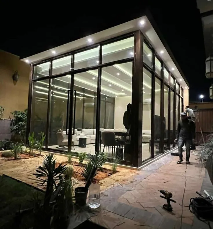 تركيب مجالس زجاجية من مظلات أمان جدة - 0552997570