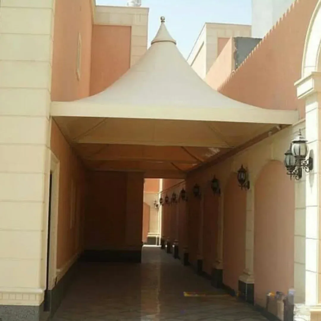 استخدامات المظلات الهرمية في جده | مظلات أمان جدة 0552997570