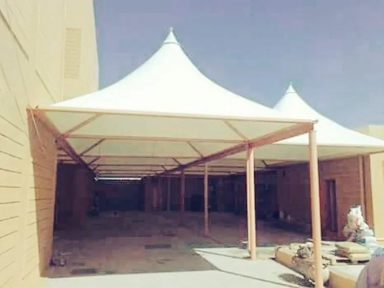 استخدامات المظلات الهرمية في جده | مظلات أمان جدة 0552997570